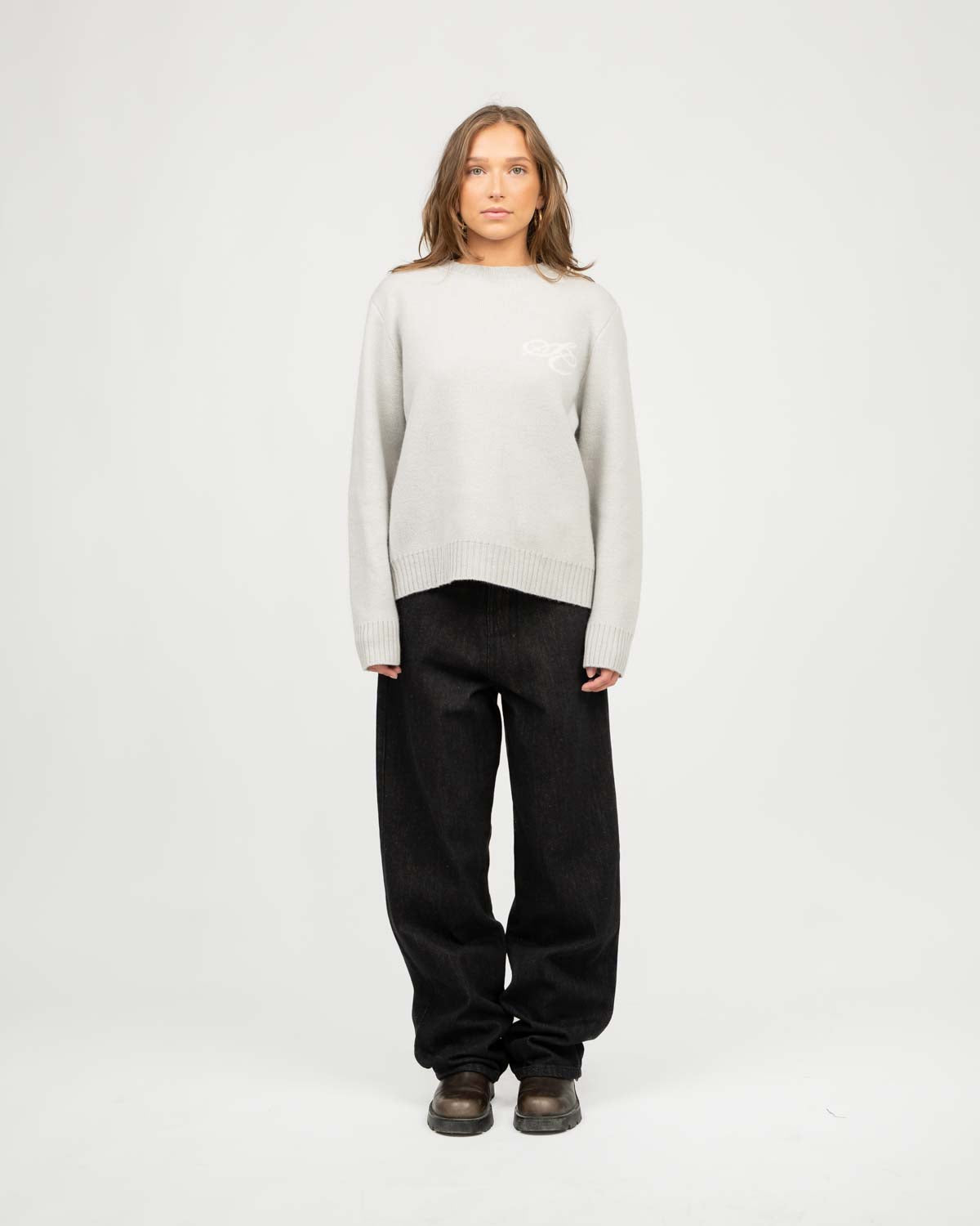 100% Wool Knit Gray